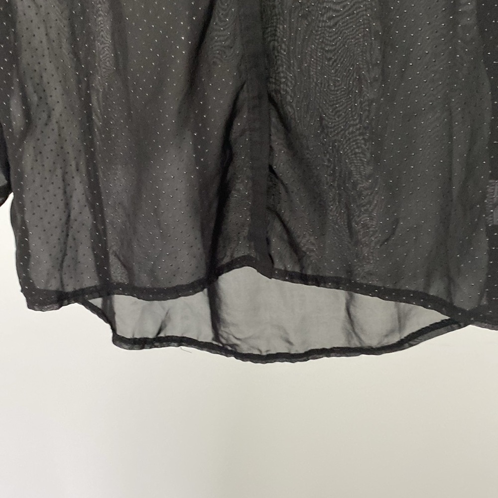 Reitmans Pretty See through Black Blouse Size M Petites - Picture 5 of 8